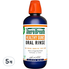 테라브레스 헬시검스 오랄린스 구강청결제 클린민트, 473ml, 5개, 1개입