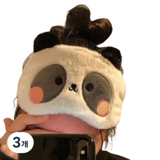 로시테라 귀여운 동물 수면 안대 고양이, 3개, 1개입