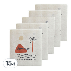 Fourniel北歐插畫抹布小島, 15個, 1入