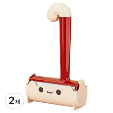 Gold Pang 貓咪尾巴除塵除毛滾筒 貓咪紅, 2個