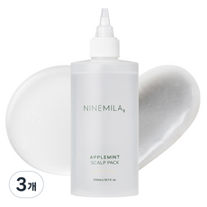 나인밀라 애플민트 두피쿨링 스케일러팩, 3개, 300ml