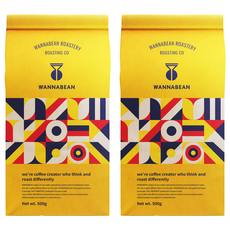 WANNABEAN ROASTERY 精品巴布亞紐幾內亞西姆布A級咖啡豆, 原豆(未研磨), 500g, 2個