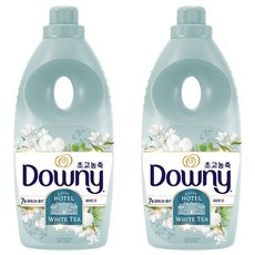 다우니 초고농축 섬유유연제 화이트티 본품, 1L, 2개