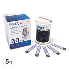 포라 G11 스트립 개인용 혈당검사지, 50개입, 5개