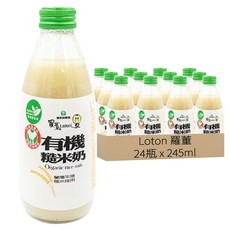 Loton 羅董 有機糙米奶, 245ml, 24瓶