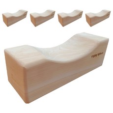 친환경편백아트 프리미엄 편백 통원목 사각목침 대, 혼합색상, 5개
