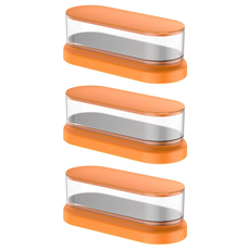 超聲波眼鏡/飾品清洗機 進階款 橘色 - 高效清潔 多功能, 3個