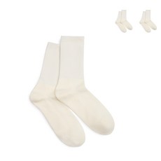 REETU Air Daily 中筒襪, 奶油色, 3個