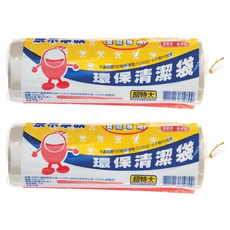 奈米家族 餐廳專用環保清潔袋 本色 超特大 950g, 2捲