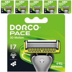 DORCO 多可樂客 Pace 3D動感7重刮鬍刀片, 6個, 4入