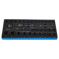 Blue-Point 藍點 氣動套筒套組36件組 BPS13A，專業級套筒工具，多尺寸選擇，耐用防鏽，攜帶方便, 1組