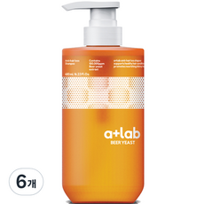 에이플러스랩 맥주효모 탈모증상완화 샴푸 화이트 스웨이드향, 480ml, 6개