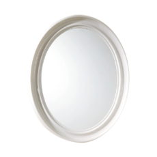 雙手萬能 經典防霧ABS橢圓浴鏡 53x63CM 附三用平台 台灣製造, 白色