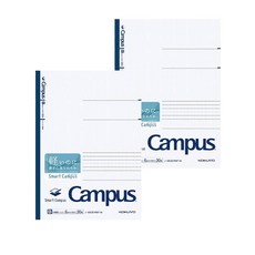 KOKUYO Campus 輕量型筆記本B5點線B罫，輕巧好攜帶, 藍, 2本