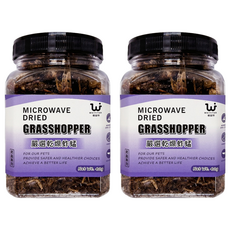 WEIYITER 維益特 台灣公司貨 嚴選乾燥蚱蜢 爬蟲適用, 40g, 2罐