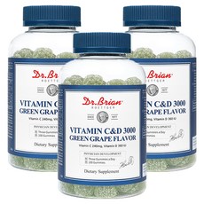 닥터브라이언 비타민C&D 3000 청포도맛 300g, 100정, 3개