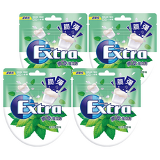 Extra 益齒達 薄荷脆皮魔立方無糖口香糖, 57.2g, 4包