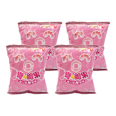 乖乖 玉米脆果 彎的脆果 草莓煉乳, 40g, 4包