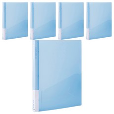 連勤 PP果凍色系四孔3/4吋圓型夾 小背寬, 藍色, 5個