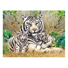 PUZZLE LIFE 白虎家族的休息, 38x52cm, 1個