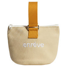 enreve 迷你帆布手拿包, 米色