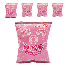 乖乖 玉米脆果 彎的脆果 草莓煉乳, 非油炸, 不含防腐劑, 非基因改造玉米, 40g, 6包