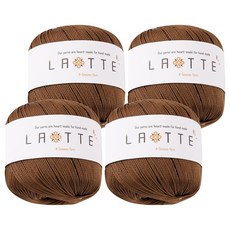 실바람섬유 라떼 뜨개실, 26 브라운, 4개