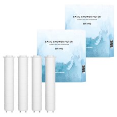 HappyDarling 淋浴蓮蓬頭替換用淨水濾芯 4入組, 2組