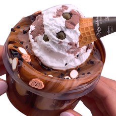 EMILY SLIME 杏仁雪崩史萊姆, 1個, 巧克力, 300g