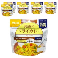 Onisi 尾西 沖泡即食飯 咖哩風味, 6包, 100g