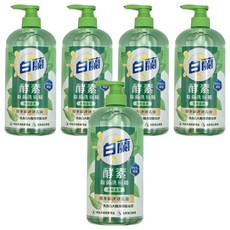 白蘭 酵素除菌洗碗精 茶樹蘆薈, 1kg, 5瓶