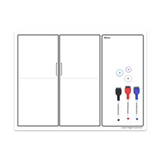 마그피아 냉장고를 부탁해 유리용 화이트보드 + 마카펜 3p + 버튼형 홀더 3p 랜덤 발송 세트