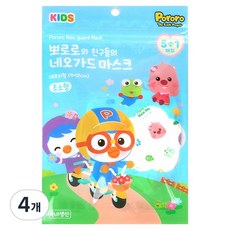 모린 뽀로로 뽀로로와 친구들의 네오가드 마스크 초소형, 혼합색상, 4개, 6개입
