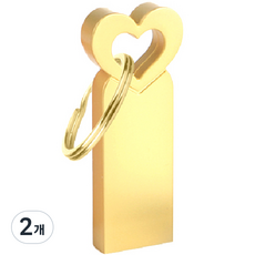뮤스트 하트 USB 메모리 2.0 골드, 128GB, 2개
