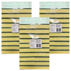 HIKARI 日光生活 餐廚專用海綿菜瓜布 綠色+黃色, 20個, 3組