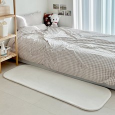 헤이베이 베이팝 워셔블 논슬립 롱 사각라운드 미니러그, 아이보리