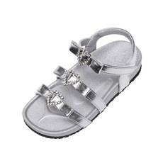 LA STELLA 女童三重愛心軟墊涼鞋