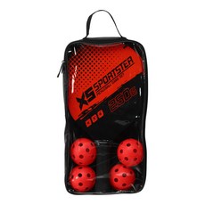 匹克球精裝套組 球拍 2個 + 球 4顆 + 收納袋, 激情紅, 1組