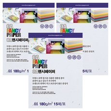 두성종이 OA 팬시페이퍼 컬러복사지 백색 180g R26, A4, 3개