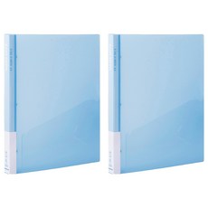 Lan CHYn 連勤牌文具 PP果凍色系四孔3/4吋圓型夾 小背寬, 藍色, 2個