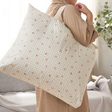 롤베이비 유아동 낮잠이불 방수가방, 곰돌이아이보리