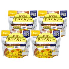 Onisi 尾西 沖泡即食飯 咖哩風味, 4包, 100g