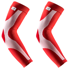 LP 激能壓縮護臂套 251Z-RD-S 紅色 運動手臂支撐 台灣製造, S(20.3~24.2cm), 2個