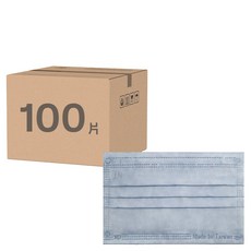 郡昱 平面口罩 兒童用, 夏雪草灰, 50片, 2盒