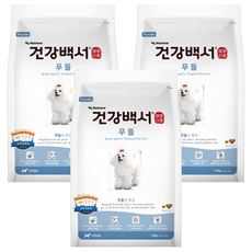 뉴트리나건강백서 강아지 기능성 사료, 푸들, 1.2kg, 3개