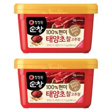 청정원순창 100% 현미 태양초 찰고추장, 1kg, 2개