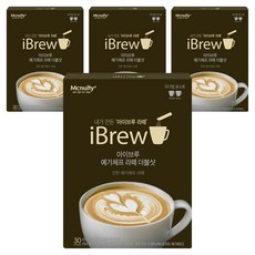 아이브루 맥널티 예가체프 라떼 더블샷 커피믹스, 14g, 30개입, 4개