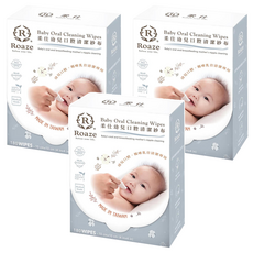 Roaze 柔仕 幼兒口腔清潔紗布, 100g, 180張, 3盒
