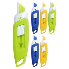 디어템 자석 세라믹 안전 박스 커터칼, 6개, 랜덤 발송