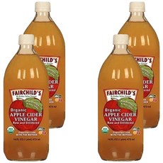 FAIRCHILD'S 費爾先生 有機蘋果醋, 473ml, 4瓶